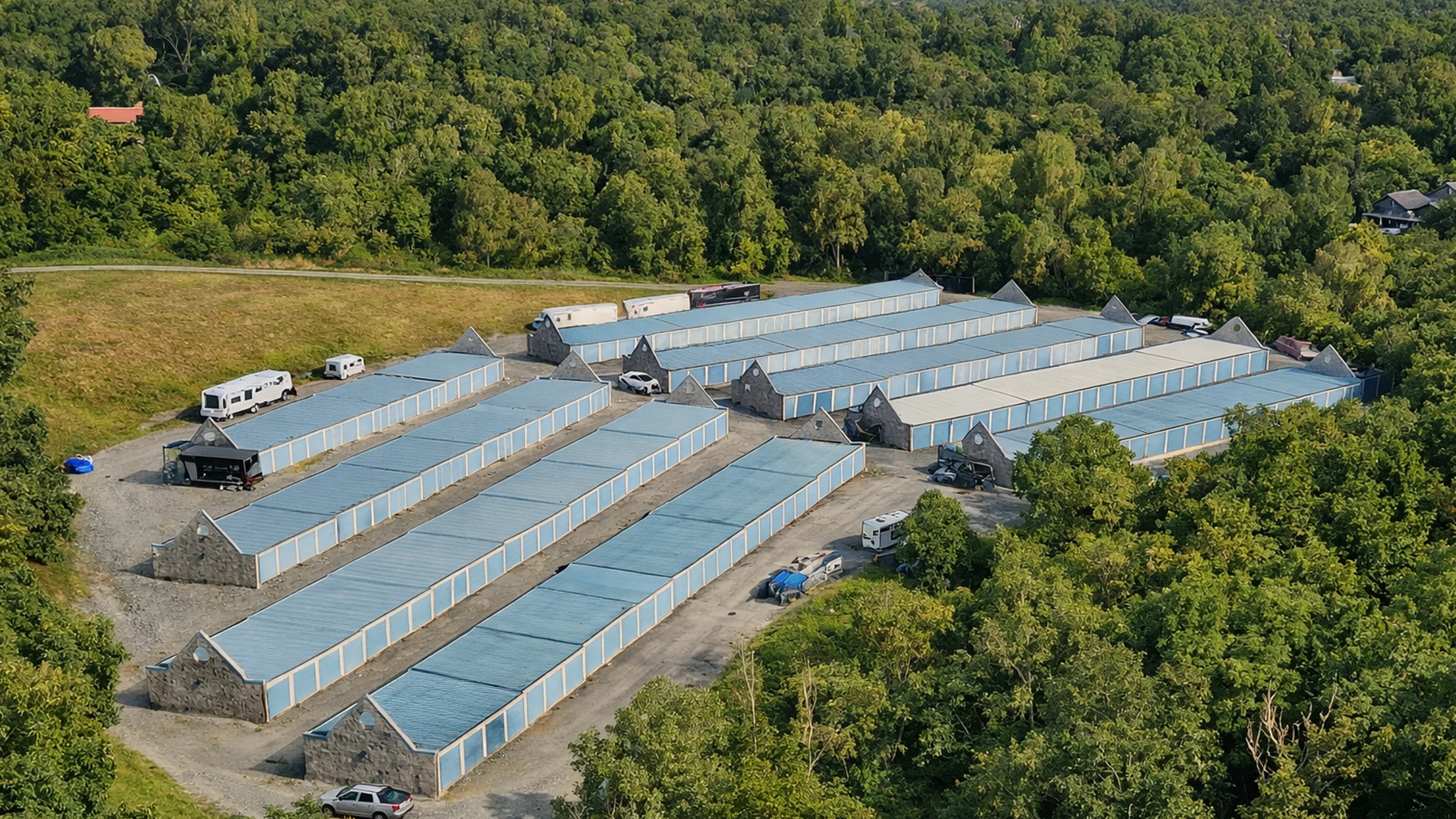Aerial view of Atlas Self Storage in Penn Hills